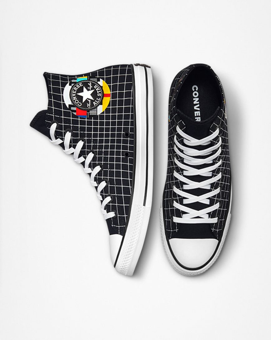 Pánské Boty Vysoké Converse Chuck Taylor All Star Color Grid Bílé Viacfarebný Hnědé | CZ FYMN01